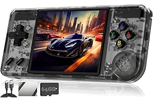 CREDEVZONE RG28XX Handheld Game Console 2.83-inch 640*480 IPS Screen Preinstalled System 3100mAh Support HD-M-I Output TV 2.4G Wireless/Wired Controller RG 28xx Black Transparent