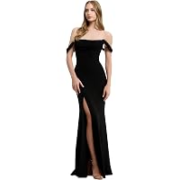 strapless open back dress SL Fashions Ombré Satin Bow Sash Gown - Black/Champagne main image 0