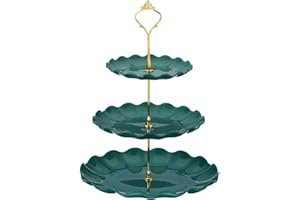 uxcell 3-Tier Cupcake Stand Holder, Round Tiered Serving Tray 15/20/25cm Cup Cake Stand for Dessert Fruit Table Birthday Part