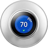 POPMAS Nest Wall Plate-Metal Wall Plate Cover Wall Plate Bracket Mount for Stainless Steel Nest Learning Thermostat 3rd, 2nd and 1st Generation Silver