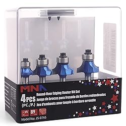 MNA Round-Over Bit 4 Pcs Set, 1/4 Inch