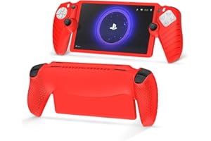 LOVE MEI Silicone Protective Case for Sony PlayStation Portal Remote Play, Anti-Scratch Silicone Cover Anti-Slip Shockproof Case for PlayStation Portal Remote Play Gaming Console (Red)