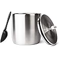 Simple Modern Vacuum Insulated Ice Bucket with Lid and Scoop | For Cocktail, Champagne, Wine, Beer, & Hosting | Stainless Steel 100oz Capacity for Large Parties | Rocks Collection | Simple Stainless