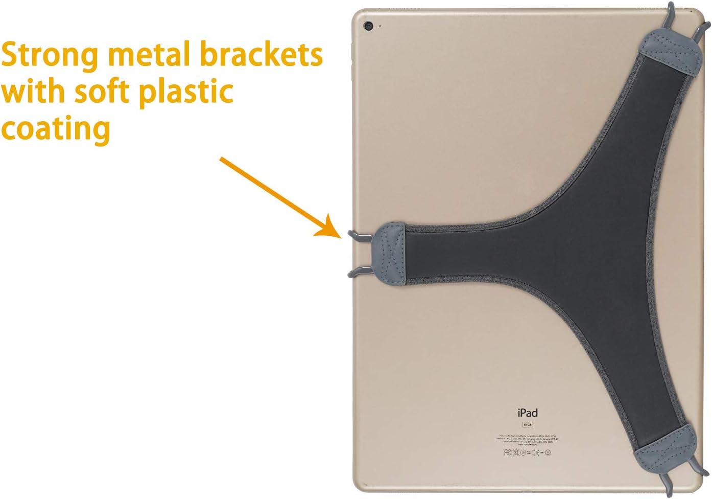 WANPOOL Hand Strap Holder Finger Grip for big Tablets - iPad Pro 12.9" and More (Grey) - Image 4