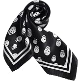 ANDANTINO 100% Mulberry Silk Scarf -21&rdquo; Square Neckerchief with Gift Packed