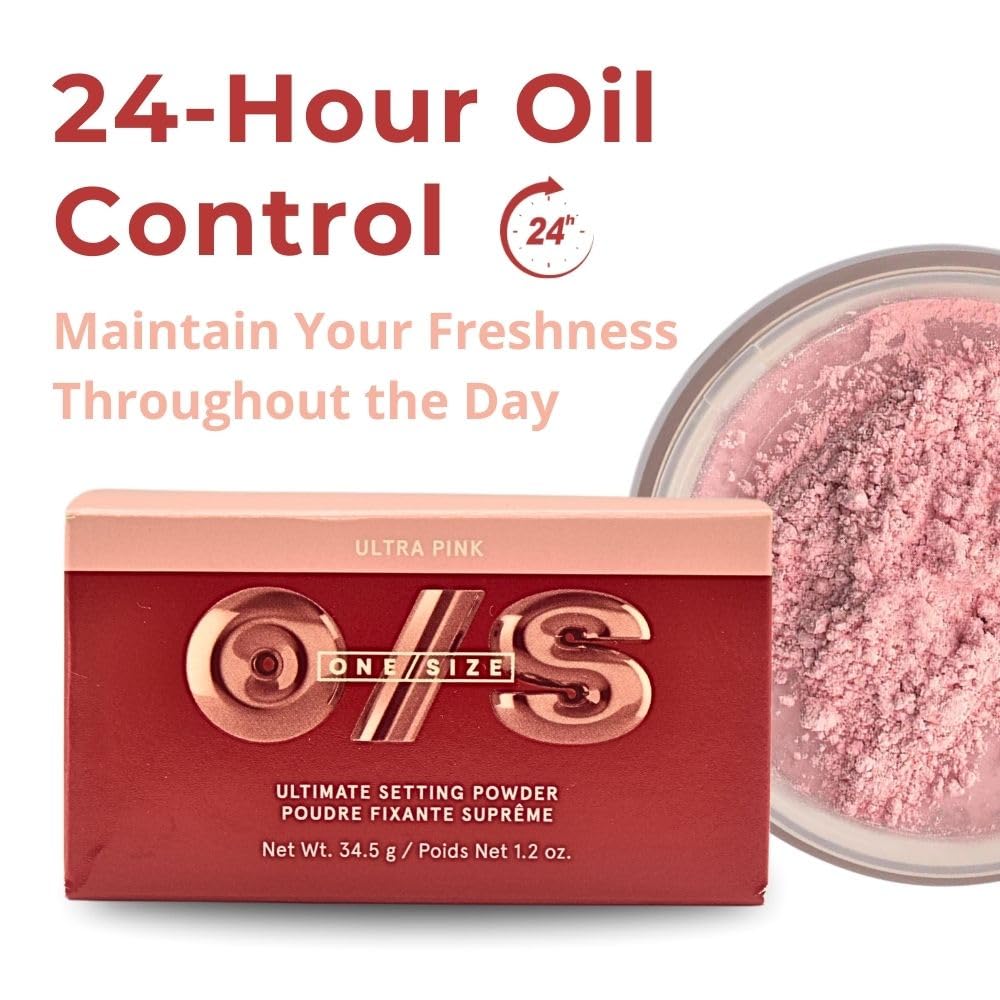 One Size Ultimate Blurring Setting Powder Full Size - Ultra Pink - for Fair to Medium Skin Tones