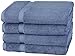 Amazon Brand – Pinzon Organic Cotton Bath Towel, Set of 4, Indigo Blue