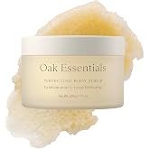 Oak Essentials Perfecting Body Scrub, Exfoliating Sugar Scrub, 7.1oz | Hydrating body polish with coconut oil, argan oil, and shea butter, for silky, radiant skin