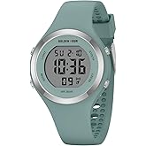 GOLDEN HOUR Waterproof Sport Women's Digital Chronograph Silicone Strap Watch