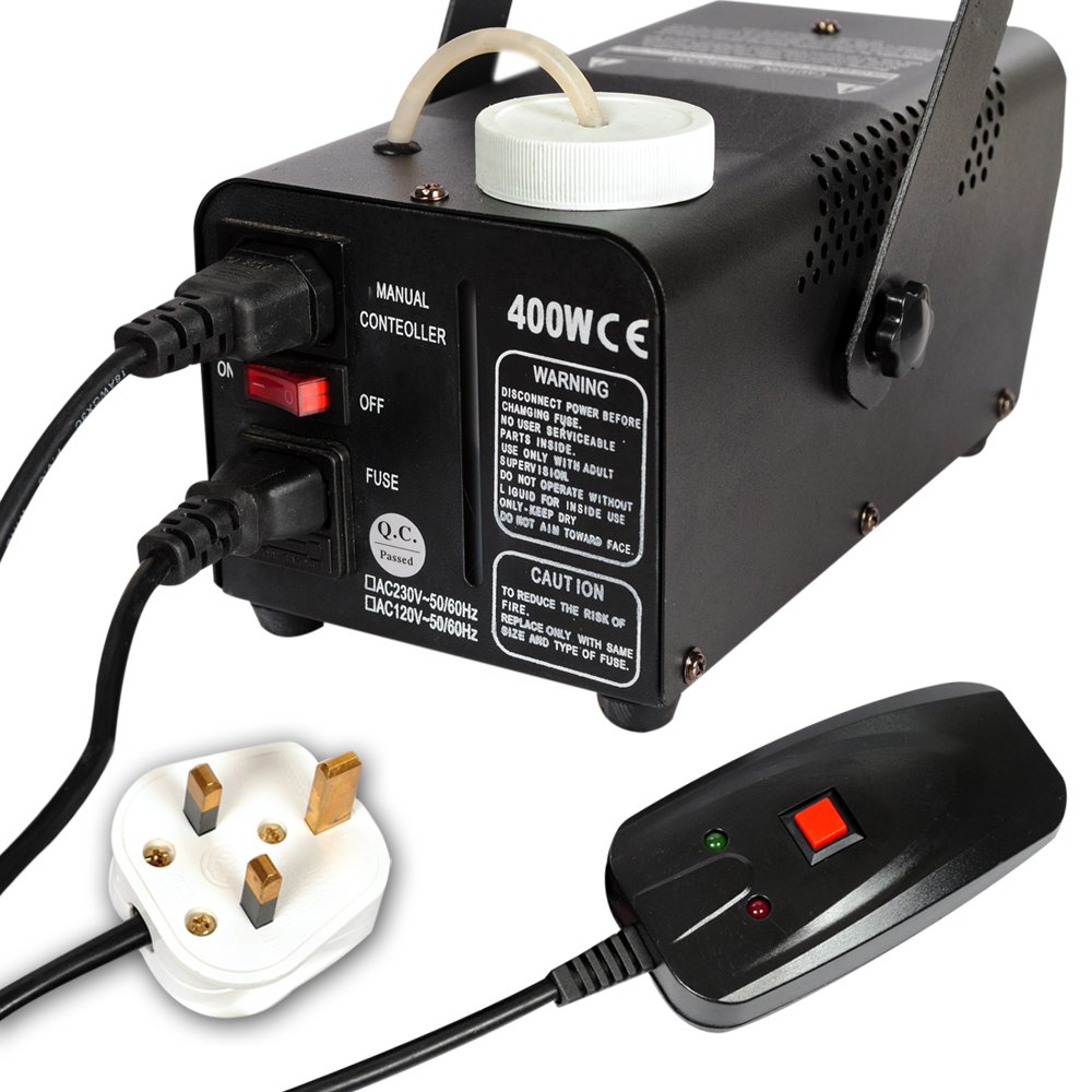 DXMALL 400W Mini Fog Smoke Machine Fogger with Wired Remote Control