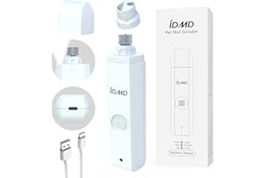 2025 Upgrade Dog Nail Grinder with Light Dog Nail Trimmers Quiet Powerful 2-Speed Rechargeable Electric Pet Nail Grinder File