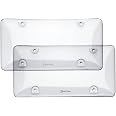 Datanly Clear License Plate Covers - 2 Pack Unbreakable Protectors With Screws - View #6
