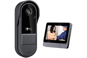 X8 Video Doorbell, X8 Wireless Doorbell Camera, 1080p, 170° Angle, 4.3-Inch Screen, Two-Way Audio Intercom Use, Waterproof Do