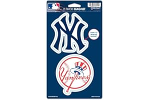 Wincraft MLB New York Yankees WCR62512014 Magnets (2 Pack), 5" x 9"