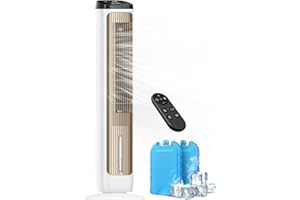 Fans That Blow Cold Air: PNTCK Tower Fans Air Cooler for Bedroom, Office, Small Room - Portable Evaporative Air Cooler with Ice Packs, 12H Timer, 3 Speeds, 4 Modes, 20FT Remote, 80° Oscillating