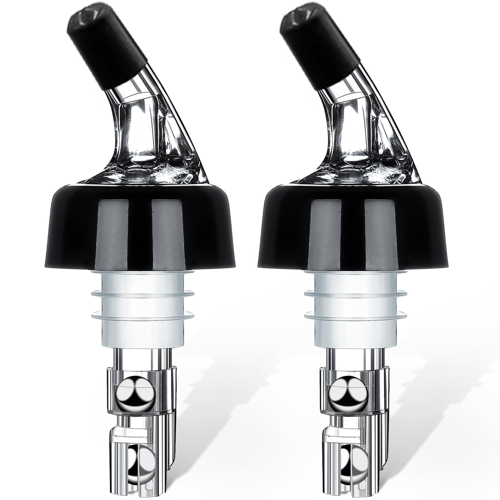 Automatic Measured Bottle Pourer - Quick Shot Spirit Measure Pourer Drinks Wine Cocktail Dispenser Home Bar Tools - 2 pack 1.5oz — image 1