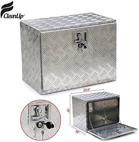 FClearup OEM Truck Bed Tool Box 24" Storage for Truck Pickup Bed Trailer Tongue W/Lock US