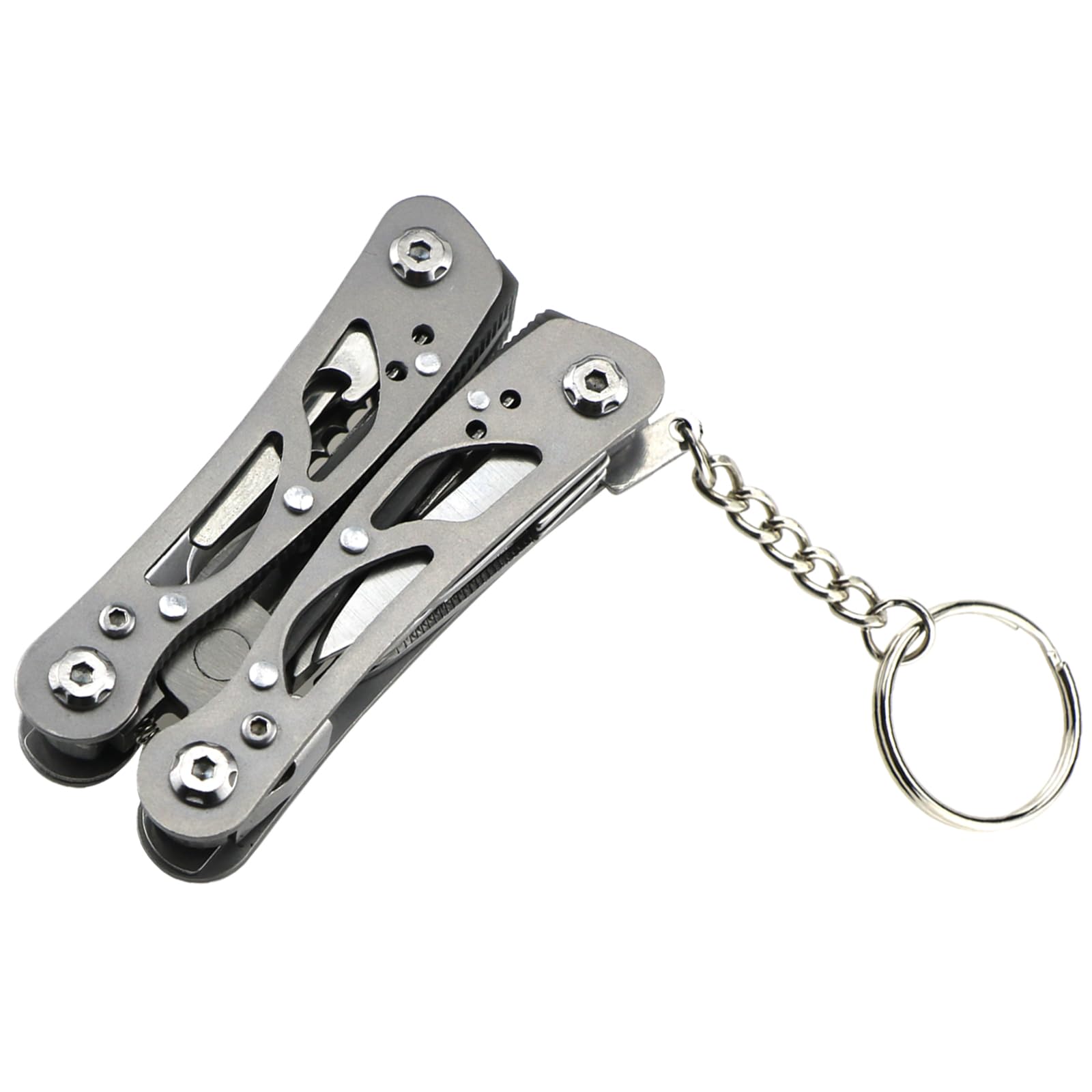 Photo 1 of Small Multitool Pliers,Outdoor Pocket Multitools Mini Pliers,Best Gifts for Mens, Boys, Birthdays, Christmas, Friends, 15 In 1 Stainless Steel Accessible Tools(Grey)