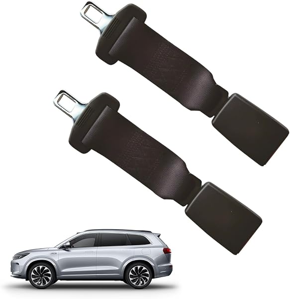 2Pcs Car Seat Belt Extender 36cm, Universal Safety Extender Seat Belt Extension Adjustable Belt Buckle Seatbelt, 14 inch Lock and Padded Protective Cover - 1