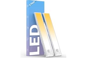 Under Cabinet Lighting, Motion Sensor Light Indoor,1500mAh Rechargeable LED Closet Lights, 3 Colors (2700K/4000K/6000K) Batte