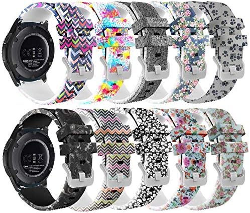 Sibode Compatible with Gear S3 Frontier Bands, 22mm Replacement Bands Quick Release Pin Compatible with Samsung Gear S3 Frontier/Classic/Galaxy Watch 46mm, 10 Pack