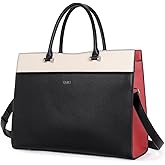 CLUCI Briefcase for Women Leather Laptop 15.6 Inch Business Ladies Work Computer Tote Bags