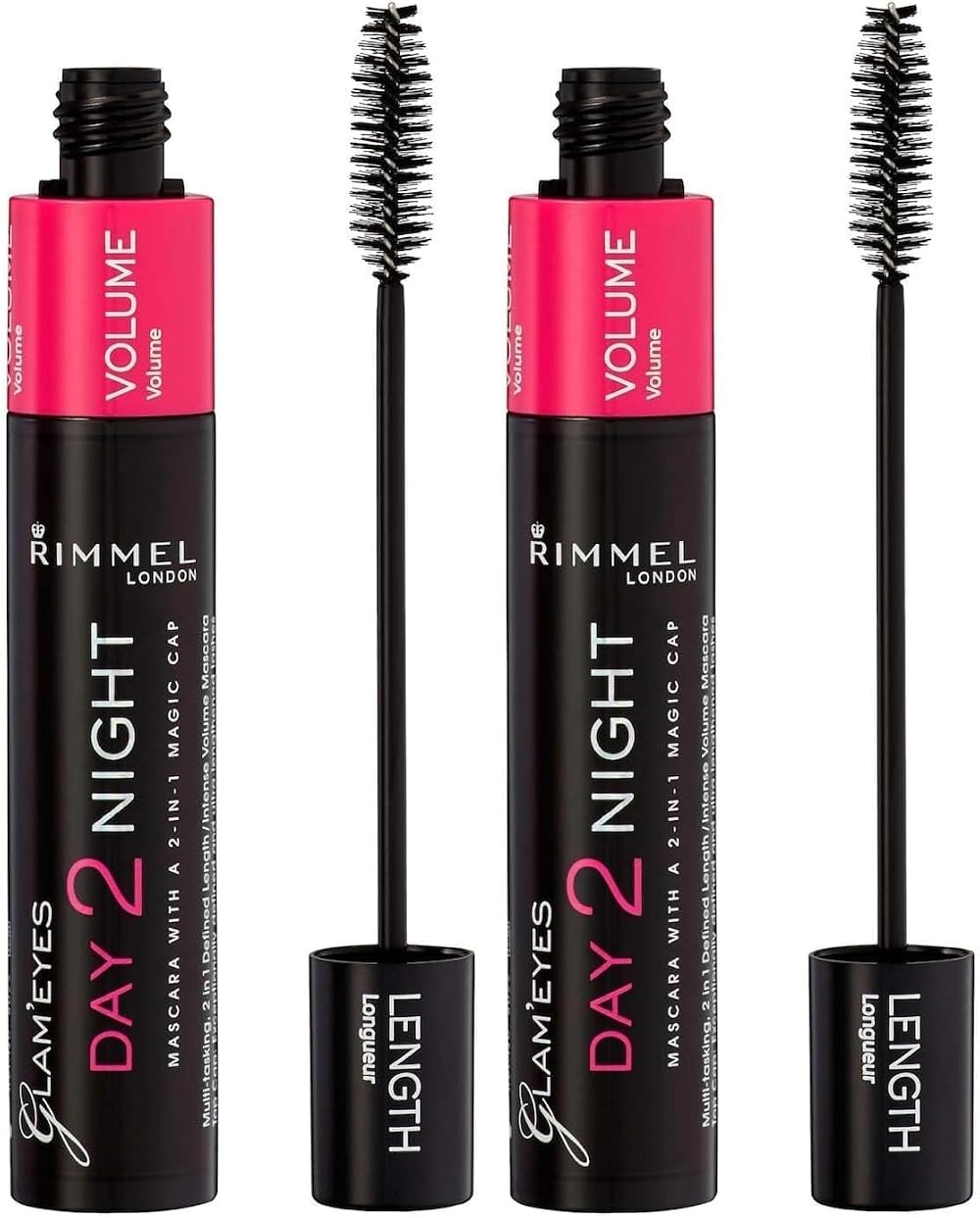 Rimmel Glam Eyes Day to Night Mascara Black 9.5 ml Pack of 2