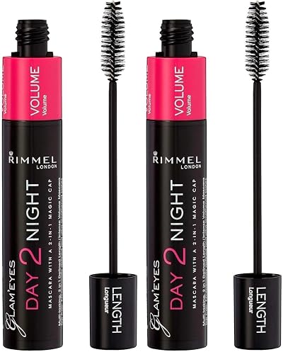 Rimmel Glam Eyes Day to Night Mascara Black 9.5 ml Pack of 2