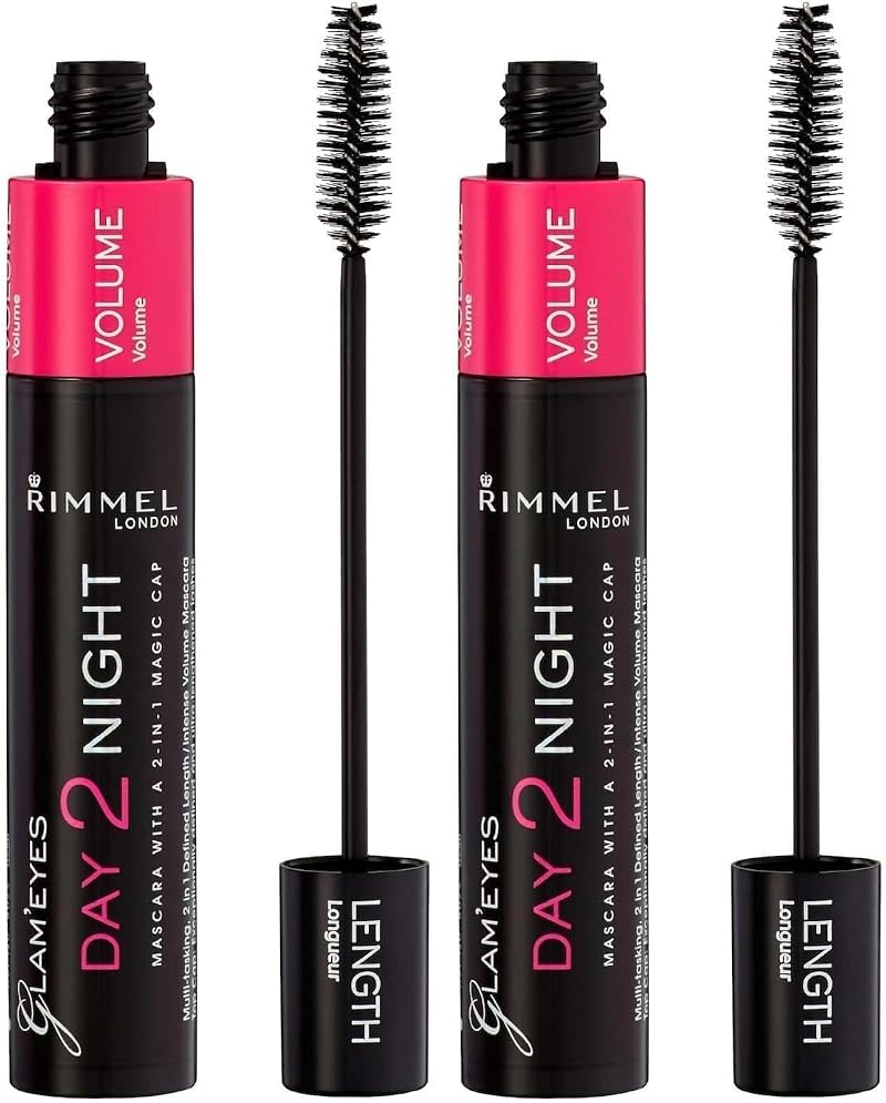 Rimmel Glam Eyes Day to Night Mascara Black 9.5 ml Pack of 2