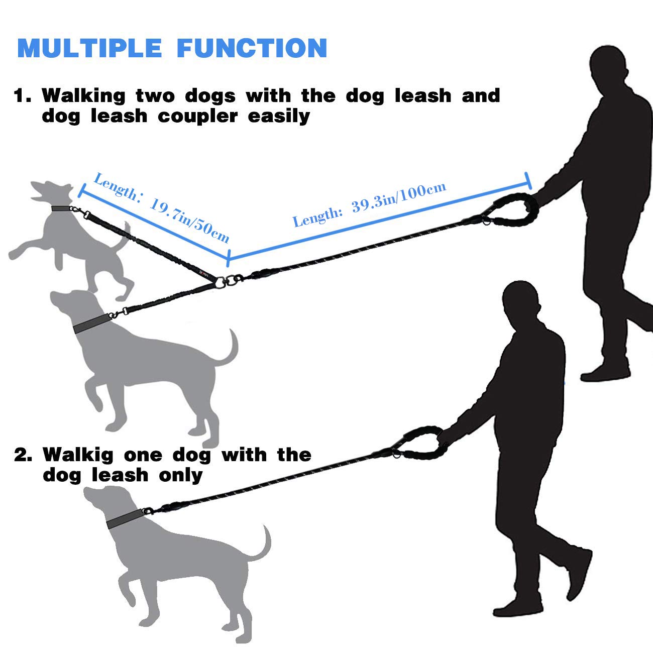 multiple dog walking belt