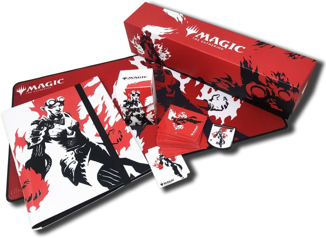 Magic: The Gathering - Chandra Accessories Bundle (Playmat, Display Box, Deck Box, Life Counter & Deck Protectors)
