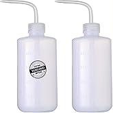 Yuelong Plastic Squeeze Bottle,2Pcs Safety Wash Bottle 500ml Convenient Green Soap Supply Tattoo Squeeze Bottle with Scale Labels Watering Tools for Medical Label Tattoo Supplies(500ml,16oz,1 Bottle)