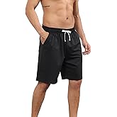 JIHUILAI Men's Sweat Shorts 7" Drawstring Elastic Waist Gym Workout Shorts Casual Athletic Jogger Shorts with Pockets, S-3XL