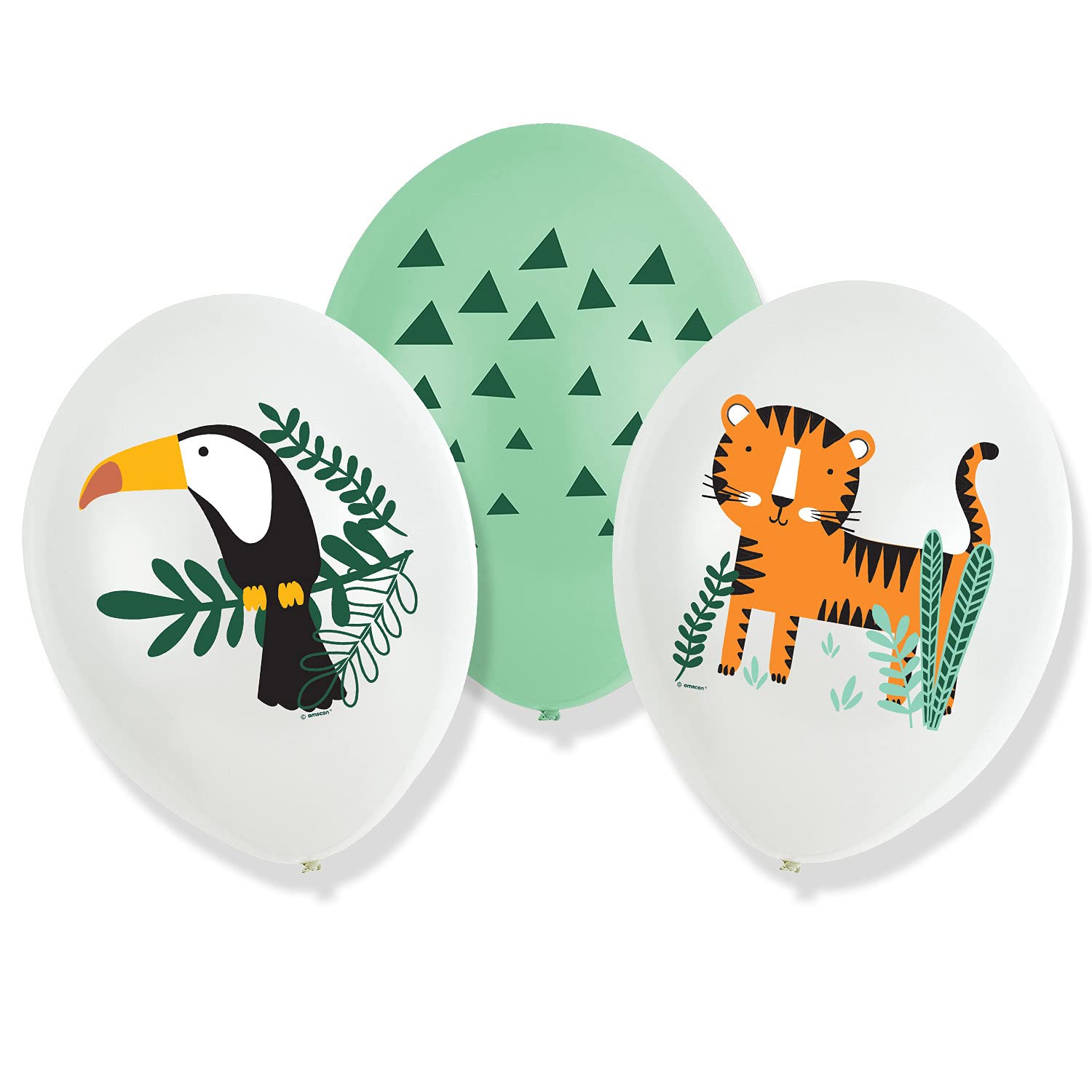 amscan 9909363 Latex Balloons Get Wild, Pack of 6, Balloons, Decoration, Children's Birthday, Theme Party