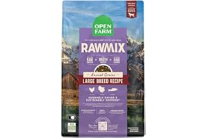 Open Farm, RawMix Dry Dog Food with Ancient Grains for Large Breeds, Protein-Packed Kibble Coated in Bone Broth with Freeze D