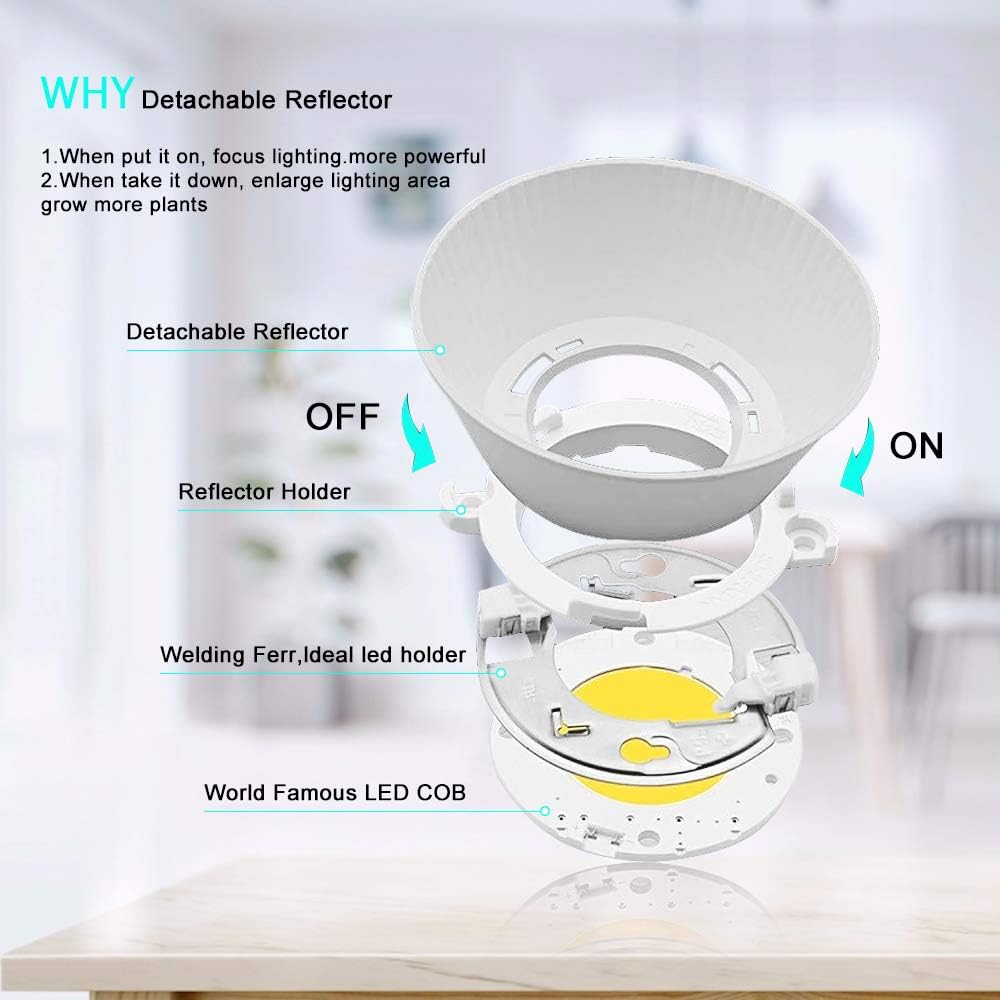 Plant Lights For Indoor Greenshouse Plants Hydroponic Veg And Flower 600w Cob Led Grow Light Growstar Full Spectrum Sunlike Plant Lamp With Reflector Cups Gardening Indoor Gardening Hydroponics Aupair Yes Com