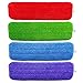 Aneco 4 Pieces Mop Cleaning Pads Microfiber Mops Pad for Reveal Mops Washable Spray Mops, 16.5 x 5.5 Inch