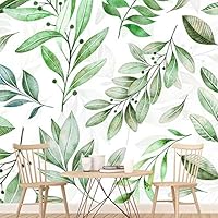 Wall Mural Flowers and Leaves Removable Self-Adhesive Wallpaper Wall Decoration for Bedroom Living Room - 66x96 inches