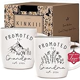 Promoted to Grandparents 2026 Coffee Mugs Set,Est 2026 Mug Set Pregnancy Announcement for Grandma Grandpa, New Grandparent Reveal Ceramic Cups, Expecting Baby Reveal Gift for Parents to Be,13oz