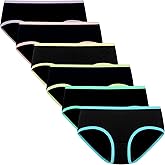 POPKOK Teen Girls Underwear Cotton Brief Panties 6 pack