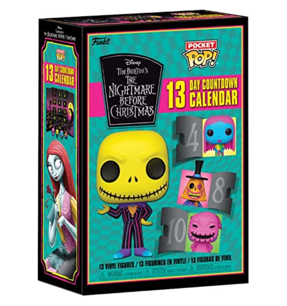 Funko Advent Calendar: 13 Days - Jack Skellington - the Nightmare Before Christmas - (the Nightmare Before Christmas) - Blacklight - Disney: the Nightmare Before Christmas - 13 Days Of Surprises