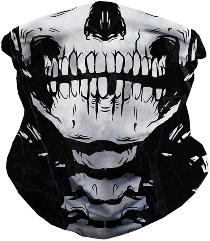Skeleton XRay Skull Face Gaiter Neck Mask for Men & Women