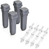 4 - Piece Replacement Kit - 4 Charcoal Filters and 4 One-Way Check Valves