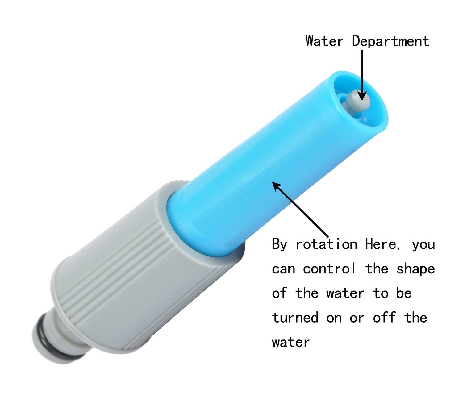 Garden Hose Nozzle Sprayer with Multi Adjustable Pattern for Cleaning Showering Dog Watering Plants Tree Lawn Patio Blue