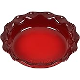 Le Creuset Stoneware 9" Heritage Pie Dish, Cerise