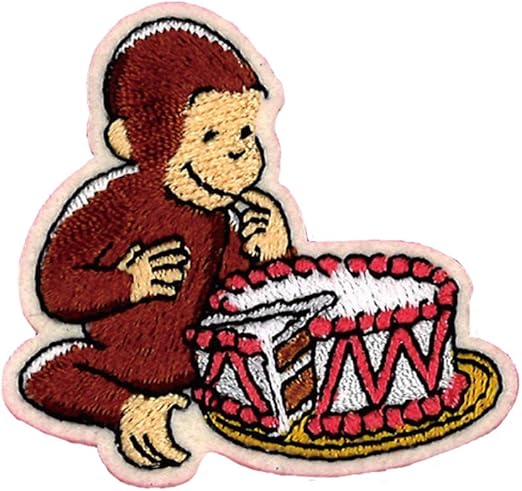 Amazon ミノダ おさるのジョージ ワッペン ホールケーキ 小 U01y1217 ワッペン アップリケ 通販