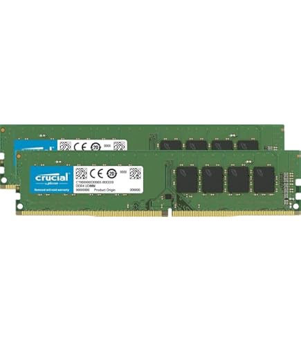 Crucial 32GB Kit (16GB x 2) DDR4 2666 MT/s (PC4-21300) UDIMM