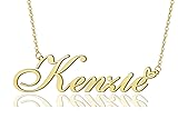Kenzie Heart Name Necklace 18k Gold Plated
