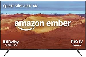 �鶹�� Ember 55" Mini-LED Series with Fire TV (newest model), QLED 4K UHD smart TV, Dolby Vision IQ, 144hz gaming mode, Ambie