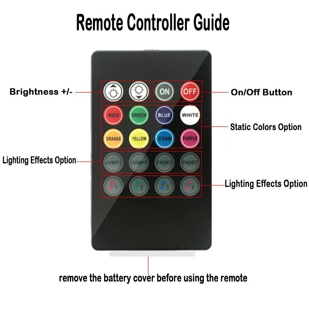 ABelle USB LED Streifen Auto Innenbeleuchtung Musik Sync Underdash LED Lichtleiste RGB Wasserdicht LED Stripes, 4x22cm